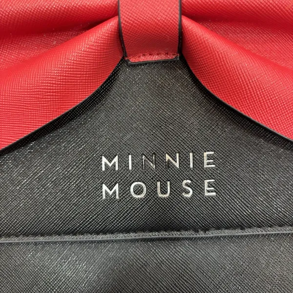 Disney Loungefly Minnie Mouse Black Crossbody Handbag Red Bow - Image 7