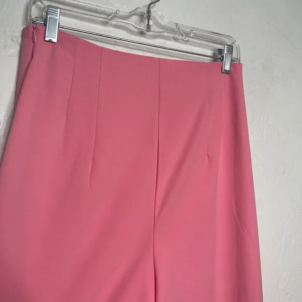 New Tea & Cup Women Hot Pink High Wasted Pleated Flare Dress Pants M - Image 6