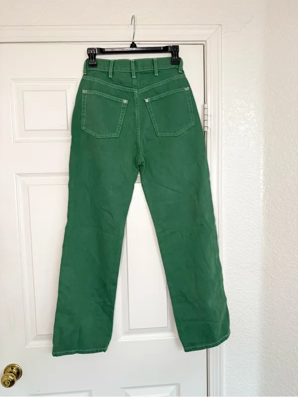 Reformation NWT Green Grass High-Rise Straight‎ Jeans Size 26 - Image 4