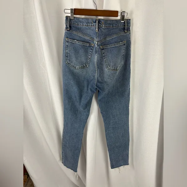 Free‎ People Jeans Womens 29 Blue We The Free Button-Fly Denim Straight Leg 621 - Image 5