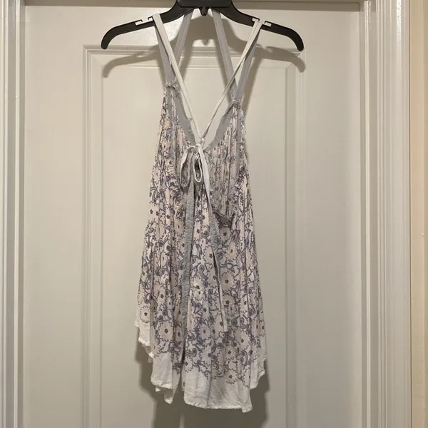 Free People One Living Large Swing halter size XS Cream Boho Beach Hippie - Image 3