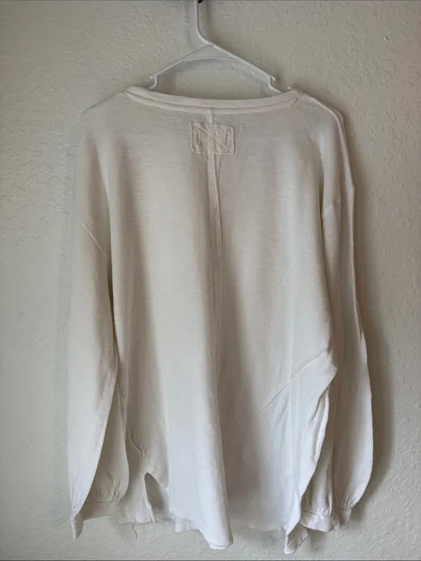 We The Free White Ribbed Crew Neck Long Sleeve Thermal - Image 9