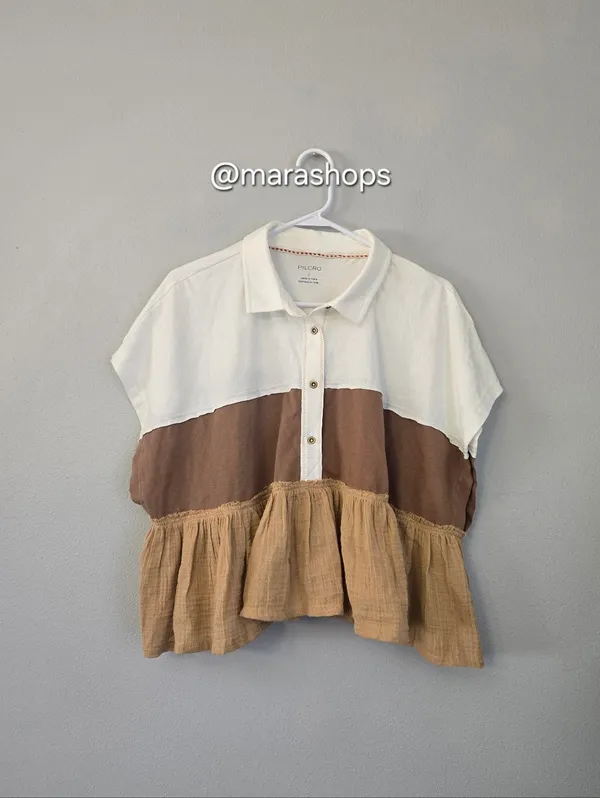 Anthropologie Pilcro Bonfire Rugby Top - Image 3