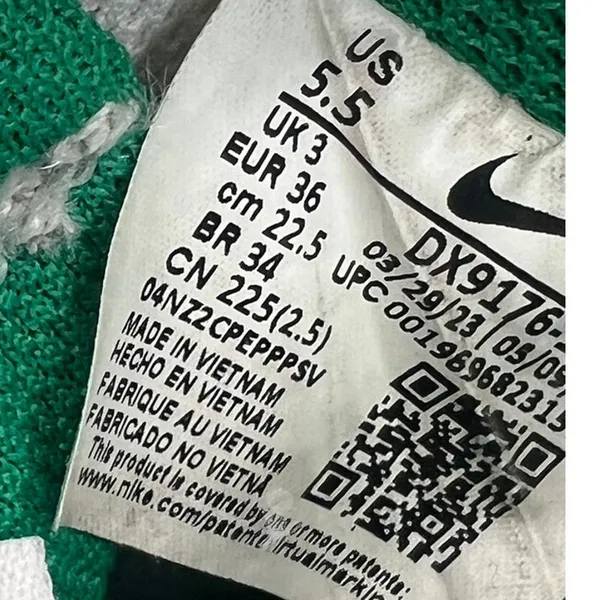 Nike Women's US 5.5 Gamma Force White Malachite Green Low-Top Sneaker DX9176-106 - Image 8