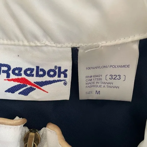 Vintage 90s Reebok Navy Blue Full Zip Vest Streetwear Unisex M - Image 9