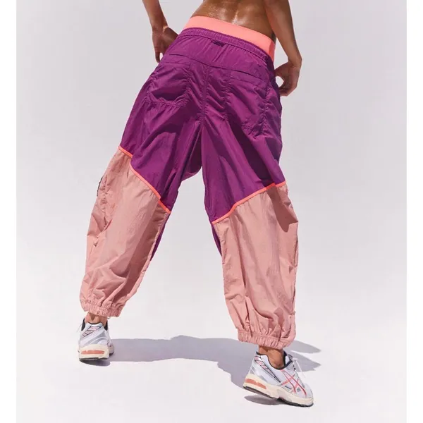 Free People Free flow Deep Mulberry Combo Color Block Pants - Sm NWT - Image 3