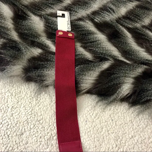 BCBGeneration NWT Wide Studded Bow Belt Red - Image 9