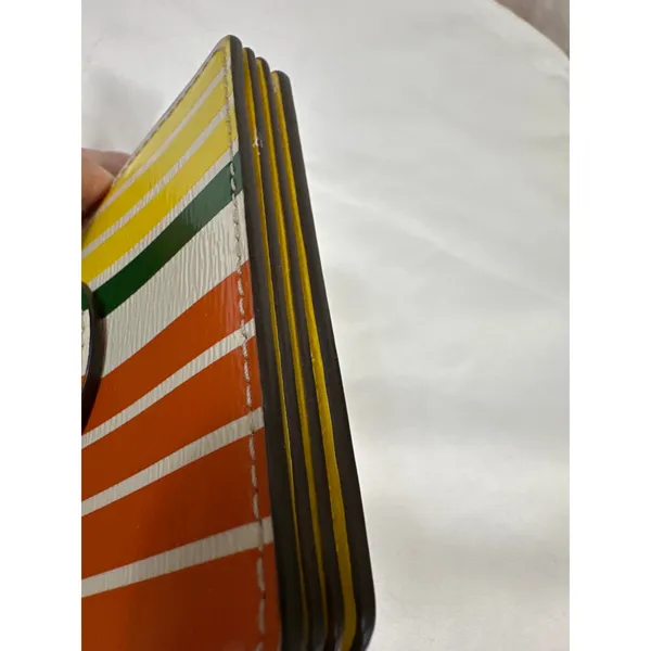 Tory Burch Robinson Stripe Accordion Card Case  EUC - Image 5