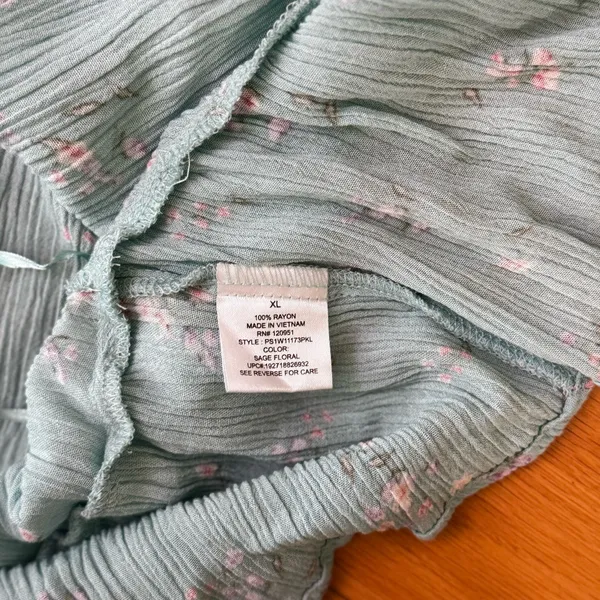 Pink Republic Floral Mint Green Women's Sleeveless Tank Top Adjustable Strap XL - Image 6