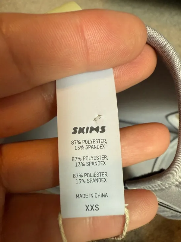 Skims Grey Neoprene Swim Top Size XXS - Image 4