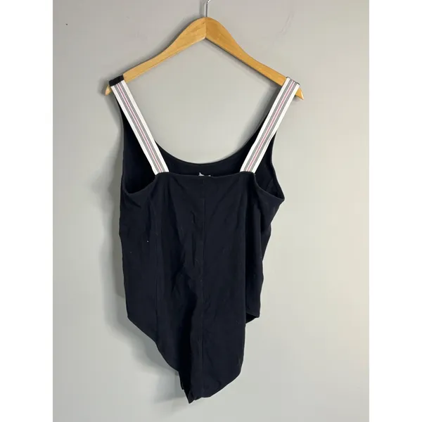 Champion Bodysuit Womens Large Black‎ Scoop Neck Striped Straps AL5877 - Image 4