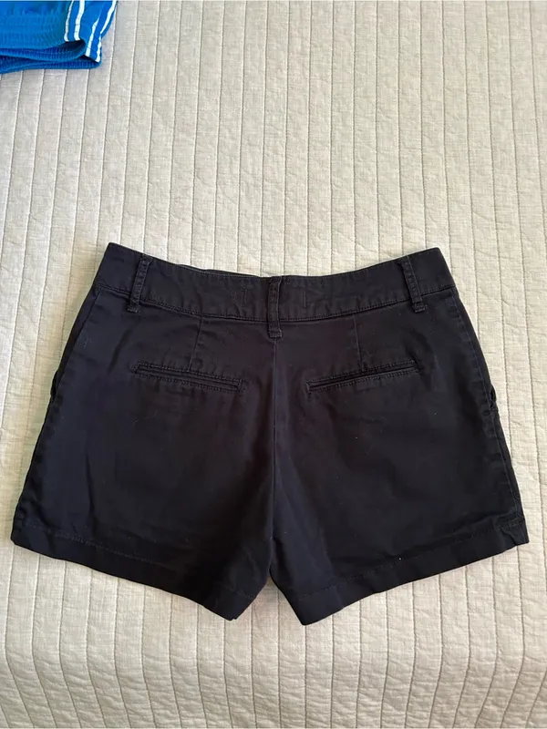 Abercrombie Vtg Y2K black chino cotton micro shorts 25” - Image 8