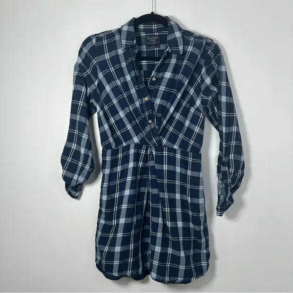 Abercrombie & Fitch Flannel Long Sleeve Mini Dress Size S - Image 2