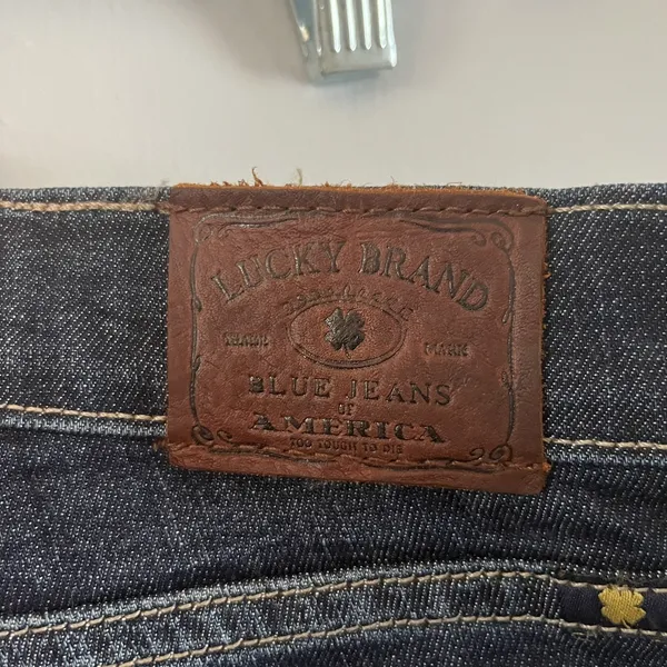 Lucky Brand Womens Regular Charlie Skinny Dark Wash Patchwork Jeans‎ Sz 4 - Image 4