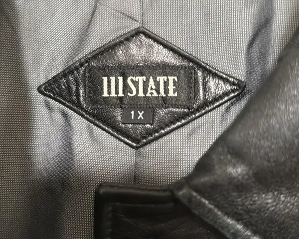 111 STATE woman plus size 1X leather jacket black - Image 4