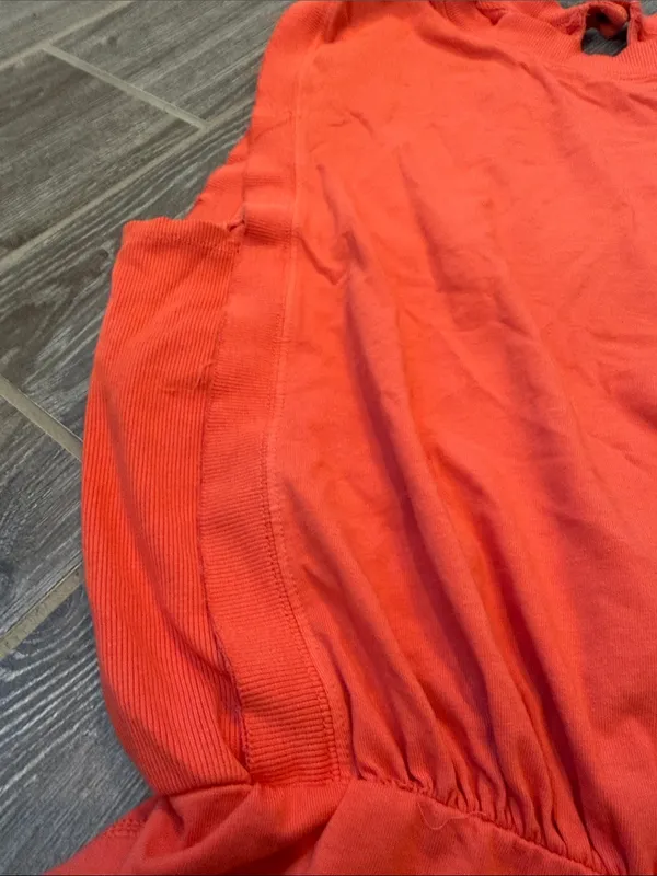 FP movement Free People hot shot romper size extra small XS EUC coral/orange/red - Image 4