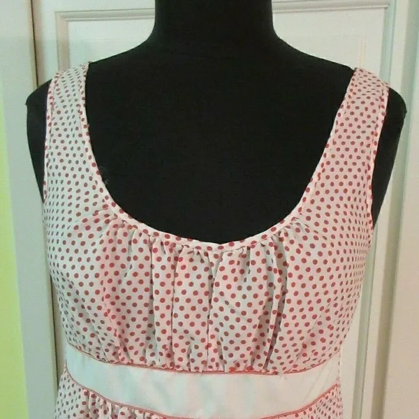 Cheoette vintage polka dot dress red & white small - Image 2