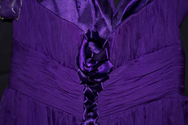 Strapless Purple High Low Prom Dress - Image 4