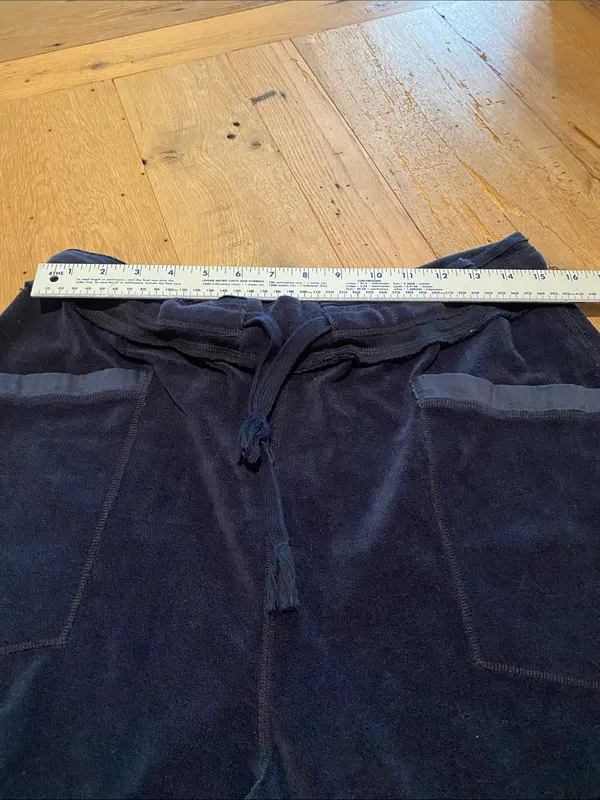 Free People Movement Let It Go Velour Joggers Blue Stretch Pants Medium - Image 5