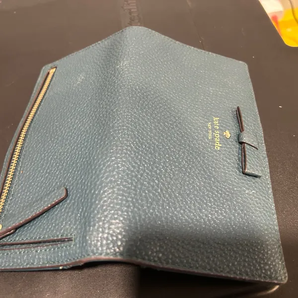Kate Spade Blue Leather Wallet - Image 10