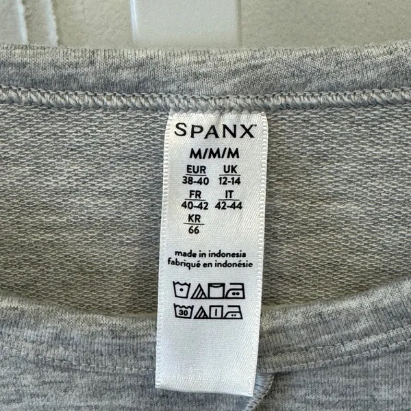 SPANX Perfect Dolman Heather Gray Sweatshirt Greatly Oversized Medium Athleisure - Image 5