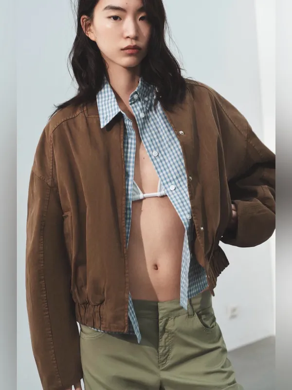 NWT ZARA PADDED BOMBER JACKET SIZE M - Image 2