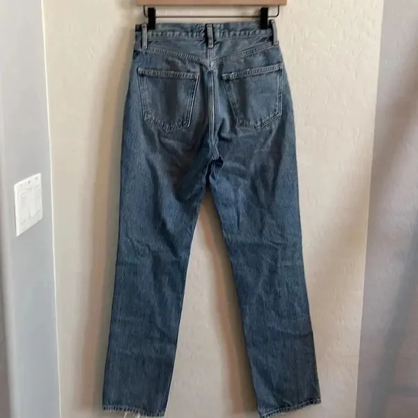 AGOLDE Lana Vintage Straight Leg Jeans in Wash Backdrop - Image 4