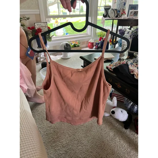 Skims Straight‎ Neck Cotton Ribbed Camisole Cami Tank Sedona 4XL - Image 2