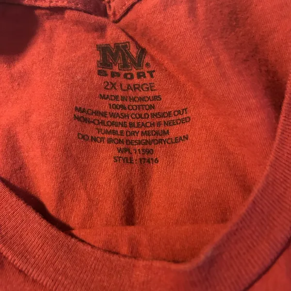 MV Sport Red Short Sleeve Tee - Image 2