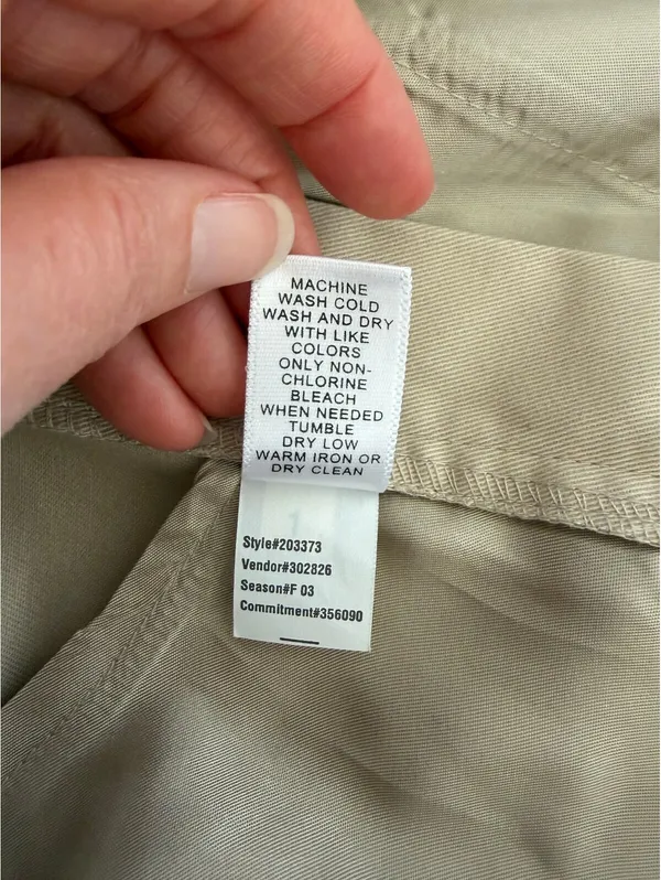 Banana Republic Cotton Straight Leg Trousers Chino Neutral Size 10 - Image 6