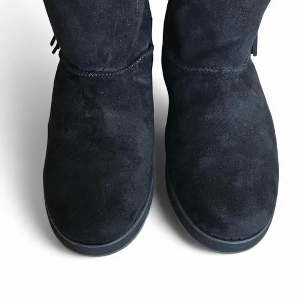 Skechers Black Keepsakes Tribute Faux Fur Lined Concho Tassel Ankle Boots SZ 9 - Image 5