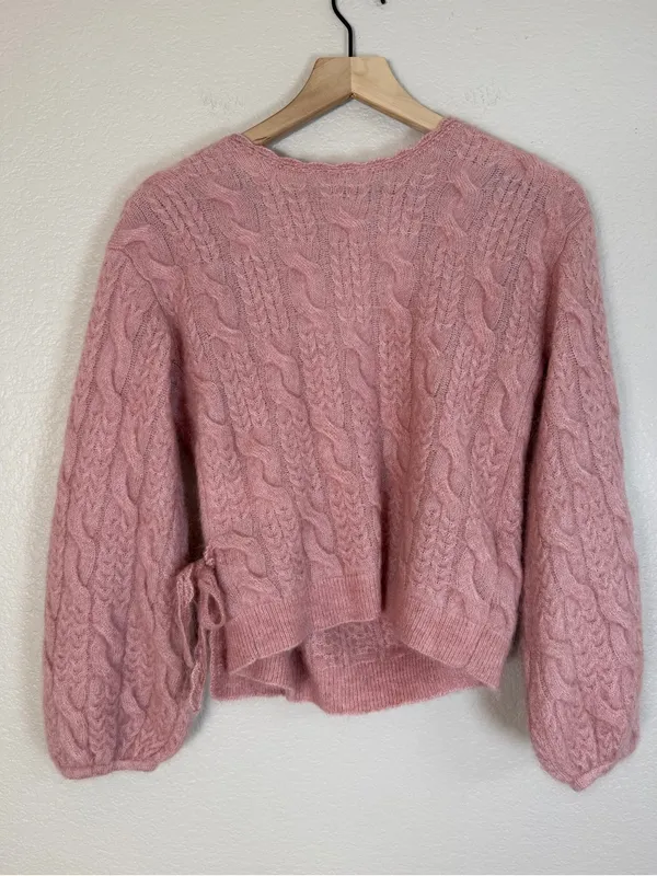 Sezane Odalie Sweater in Petal Pink size XS NEW - Image 10