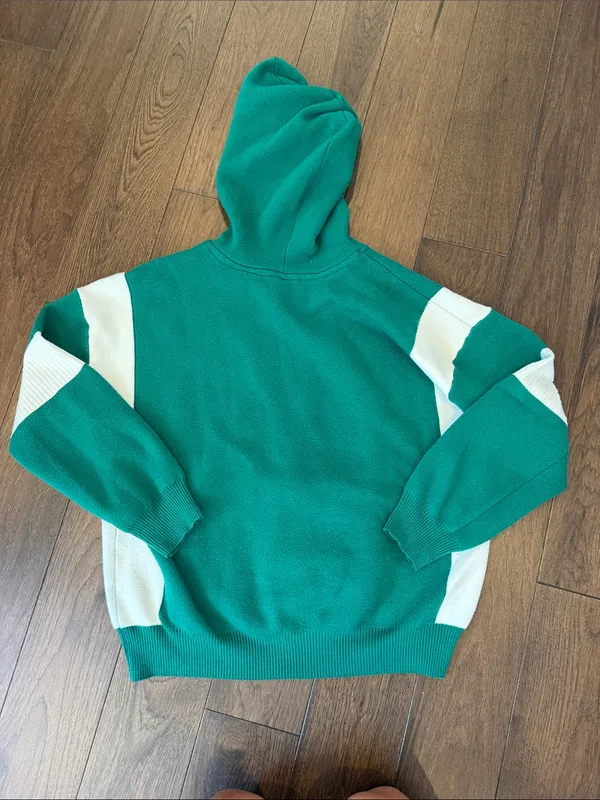 Daily Practice Nantucket Knit Hooded Sweatshirt in Green Size XS - C4-108 - Image 8