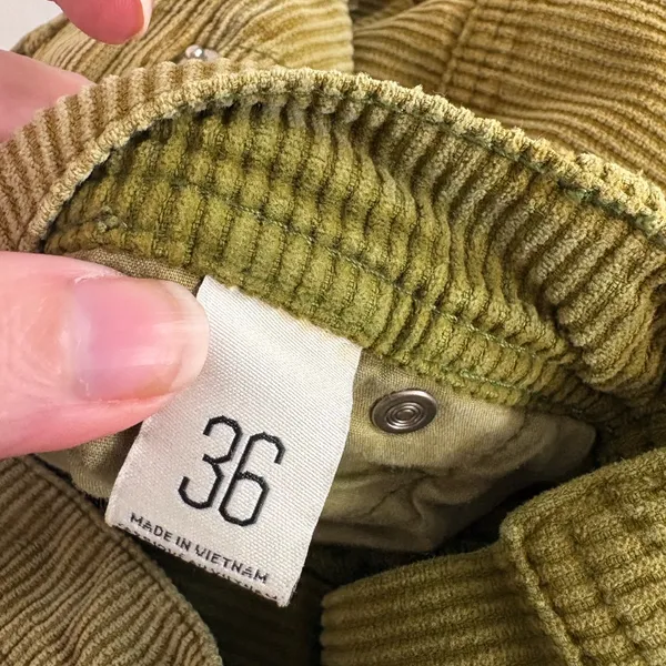 BDG Olive Green Corduroy Cargo Pants, Straight Leg, plus size 36 EUC‎ - Image 12
