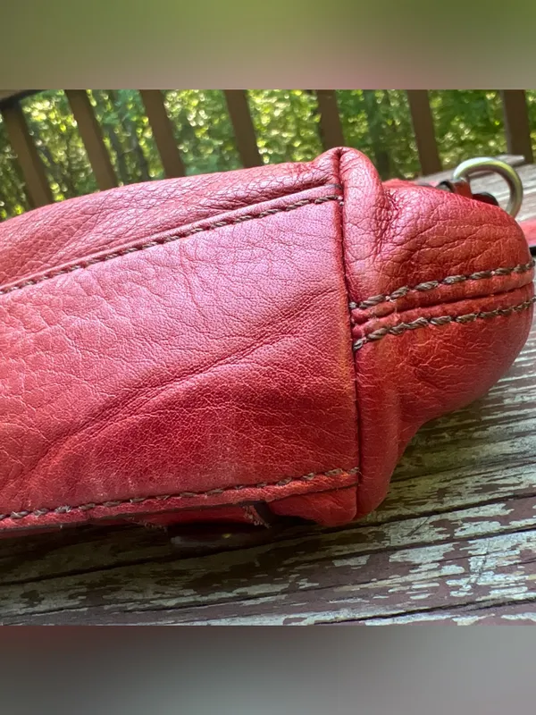 Fossil Maddox Genuine Leather 1954 Red Crossbody Handbag Satchel Purse ZB5032 - Image 8