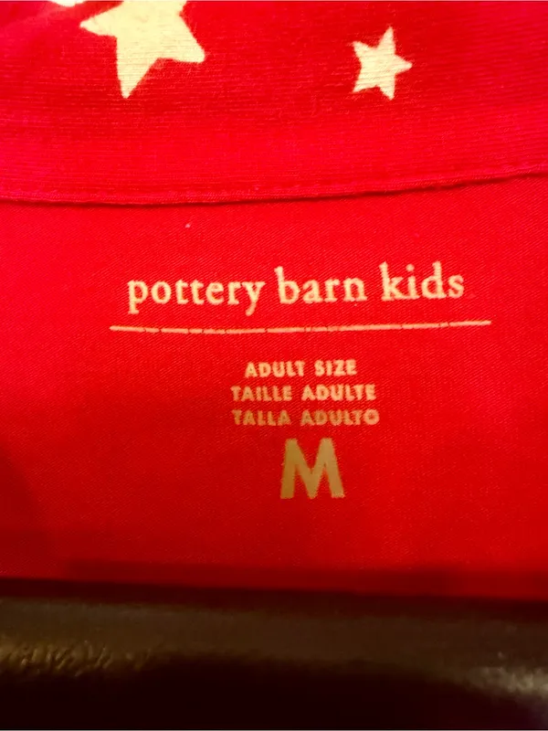 red star Pottery Barn Kids adult/women’s size M pajama set - Image 6