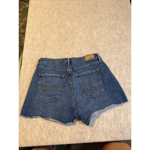 Denizen from Levis Womens High Rise Distressed Denim Shorts Medium Wash Blue - Image 4