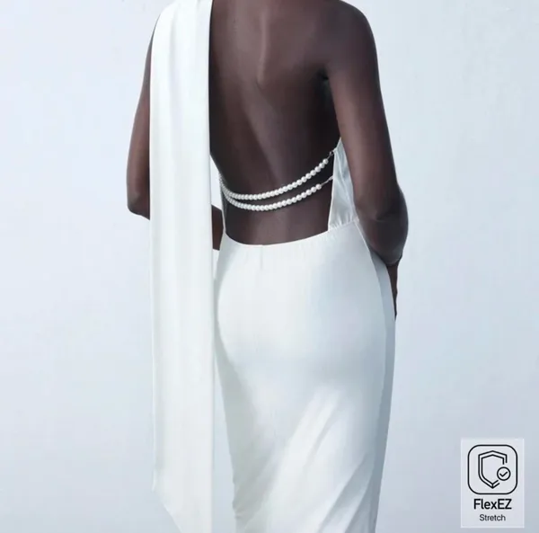 White Maxi Dress Size M - Image 2