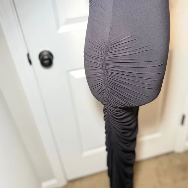 NWT Naked Wardrobe Womens Black Long Sleeve Maxi Dress Size S Glam Bodycon - Image 3
