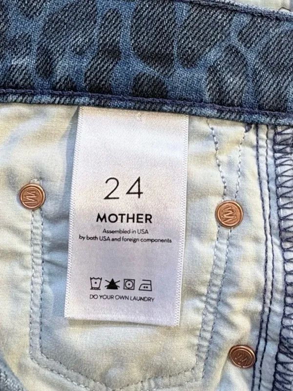 💥MOTHER Superior The Tomcat Sinister Leopard Print Raw Hem Ankle Jeans Size 24🧡 - Image 12