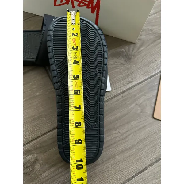 Nike Benassi Stussy slides in black size M8/ W9.5 - Image 7