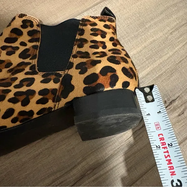 J Crew Calf Hair Leopard Print Chelsea‎ Ankle Boots size 6 - Image 10