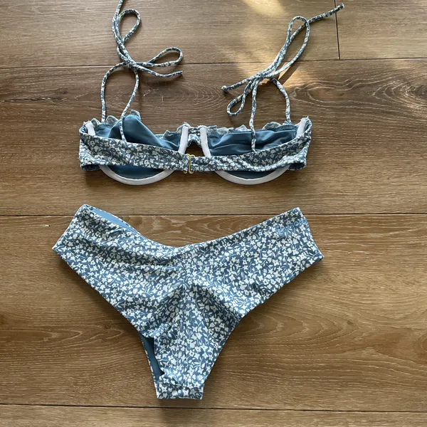 Billabong Floral Bikini Set Blue - Image 3