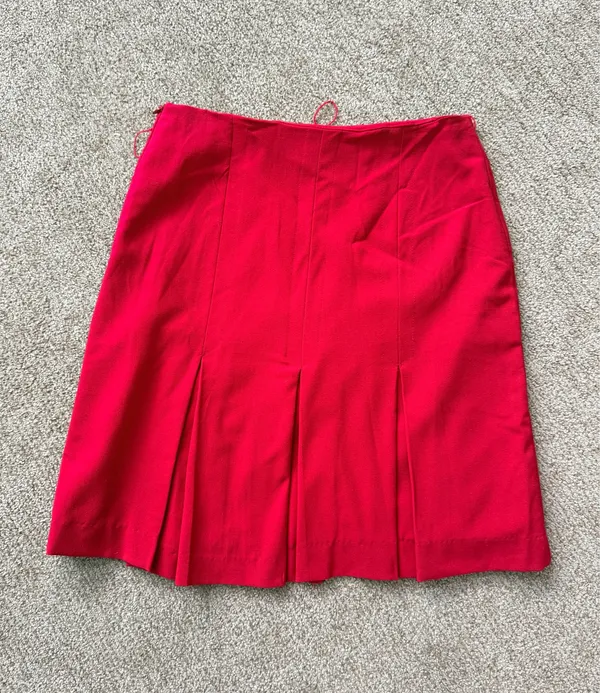 Worthington Pleated Red Skirt Size 6 - Image 2