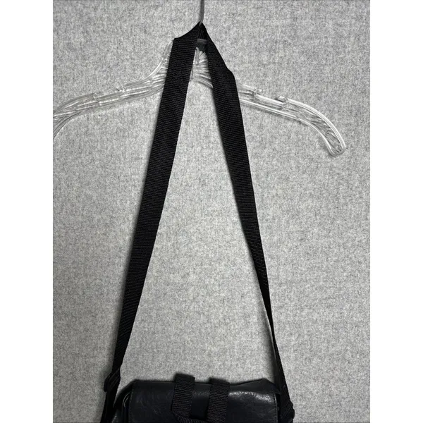 Vintage Totes‎ Shoulder Bag Purse Black 90s Pockets Zip Adjustable Travel 90s - Image 3