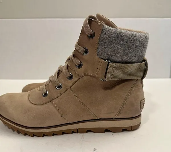 Sorel Harlow Conquest Urban Hiker Waterproof Boot in Sandy Tan Size 10.5 - Image 6