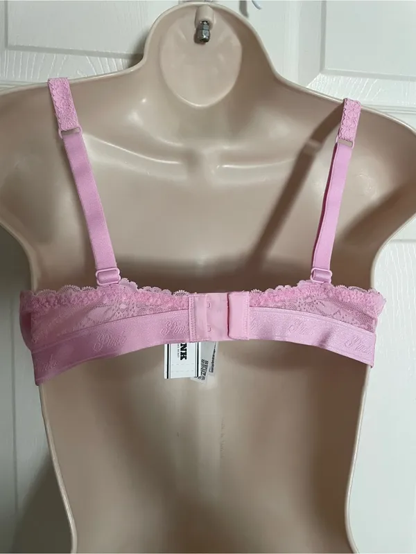 PINK Victoria's Secret Light Pink Lace Underwire Bra - Image 2