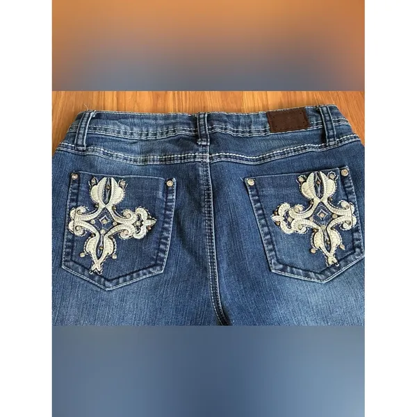 Vintage Earl Jean Bootcut Denim with Embroidered Back Pockets Size 10P - Image 2