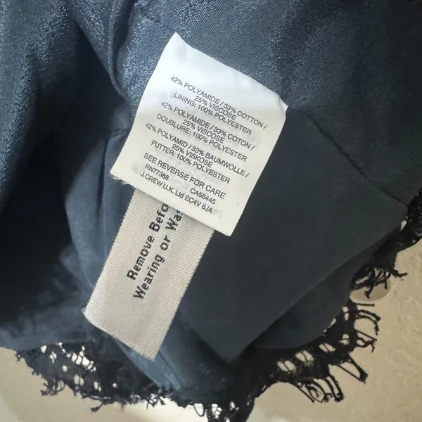 J.Crew Black Floral Lace Peplum Top Sleeveless Eyelash Hem Size 6 - Image 6