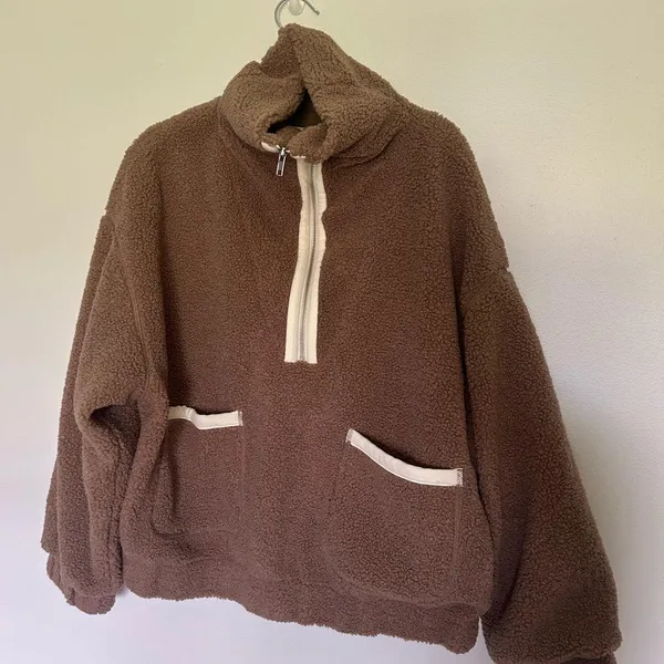 Promesa Brown Teddy Jacket Plush Cozy Outerwear - Image 4